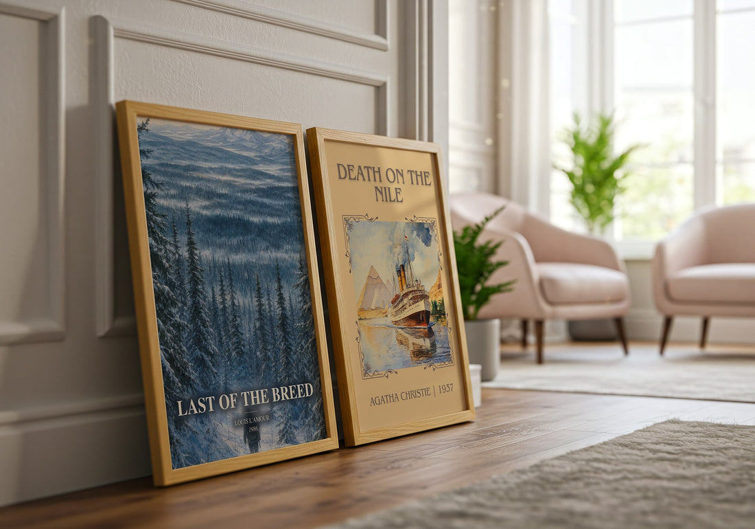 Last of the Breed watercolour print framed by window – literary home decor