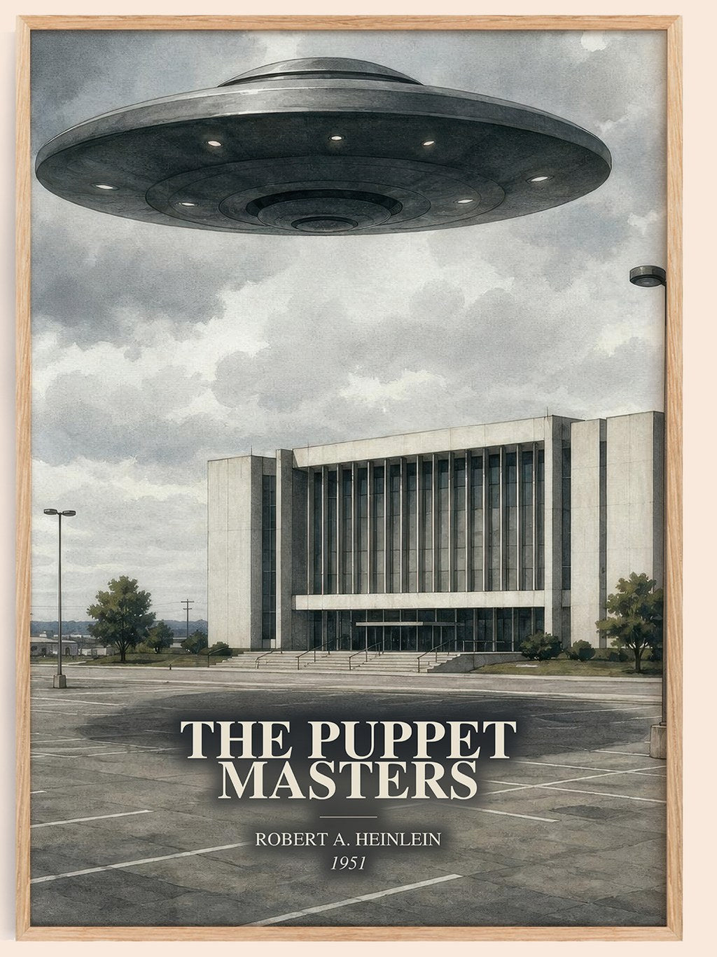 The Puppet Masters watercolour book poster by Robert A. Heinlein – framed literary art print