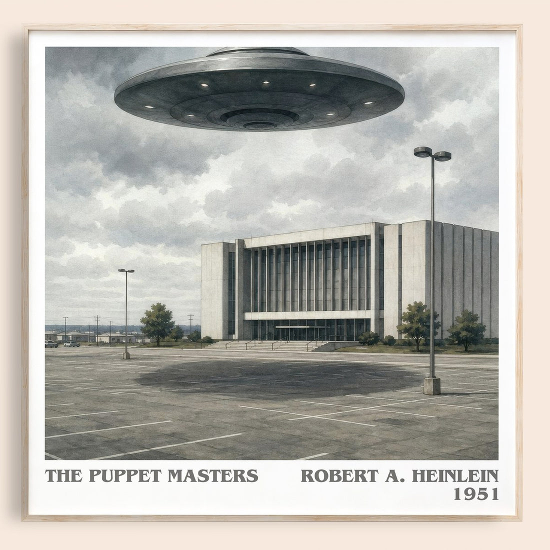 The Puppet Masters literary book poster by Robert A. Heinlein – framed literary art print