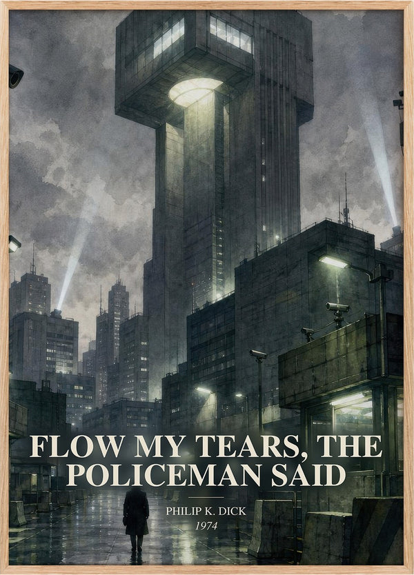 Flow My Tears, the Policeman Said Book Watercolour Illustration by Philip K. Dick