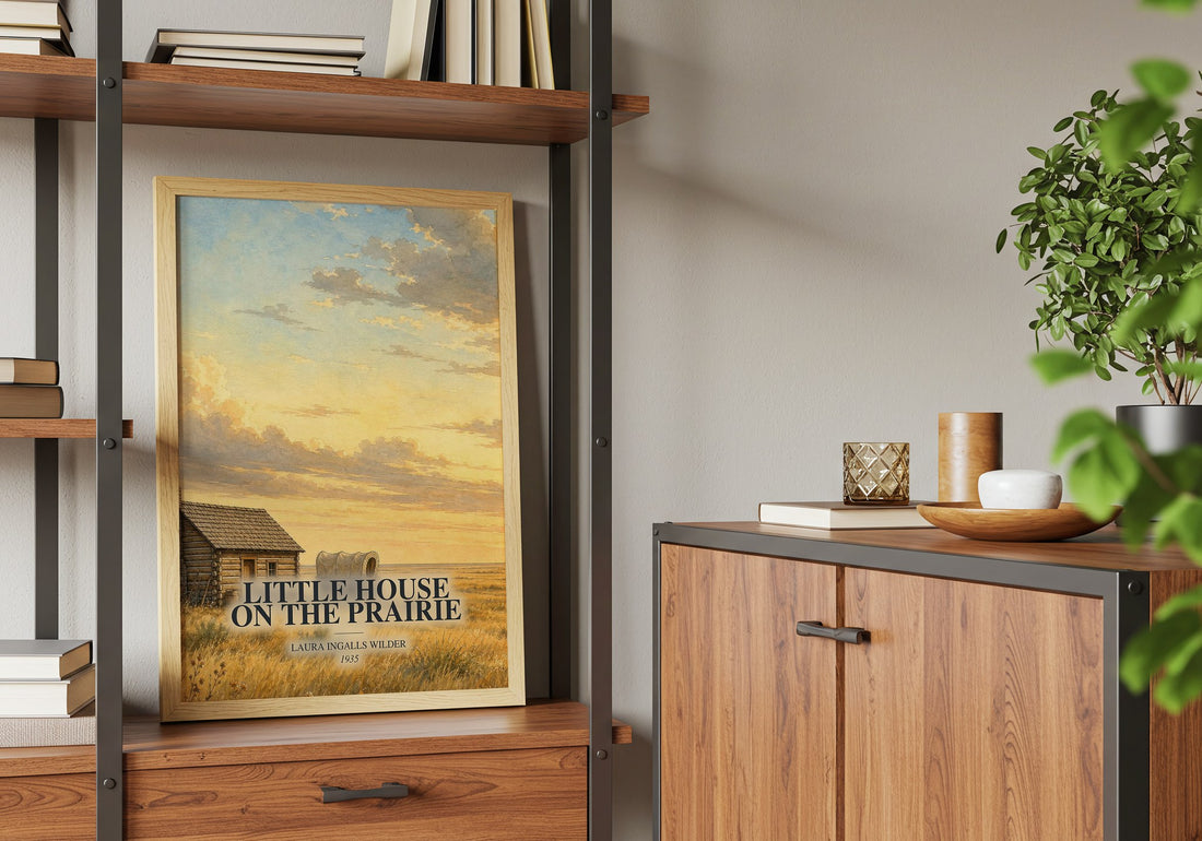 Little House on the Prairie book watercolour illustration paper finish options – matte satin gloss