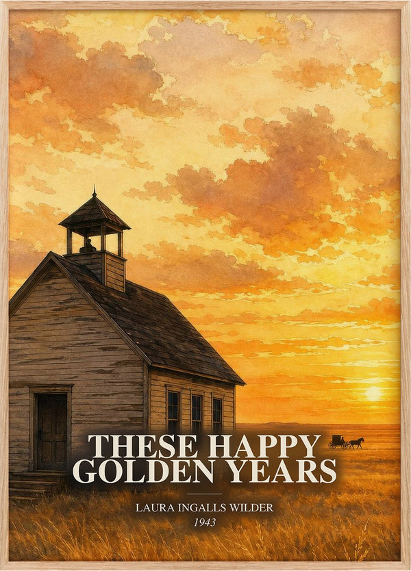 These Happy Golden Years Book Watercolour Illustration by L. Wilder