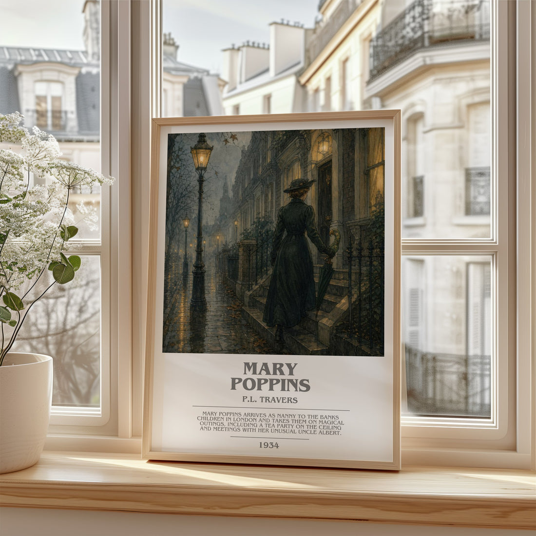 Mary Poppins bookish poster colour and style options – P.L. Travers book art