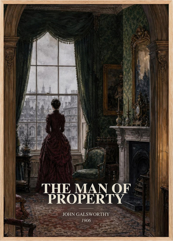 The Man of Property Book Watercolour Illustration by John Galsworthy