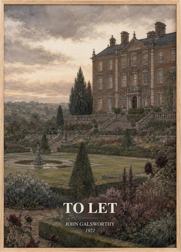 To Let Book Watercolour Illustration by John Galsworthy