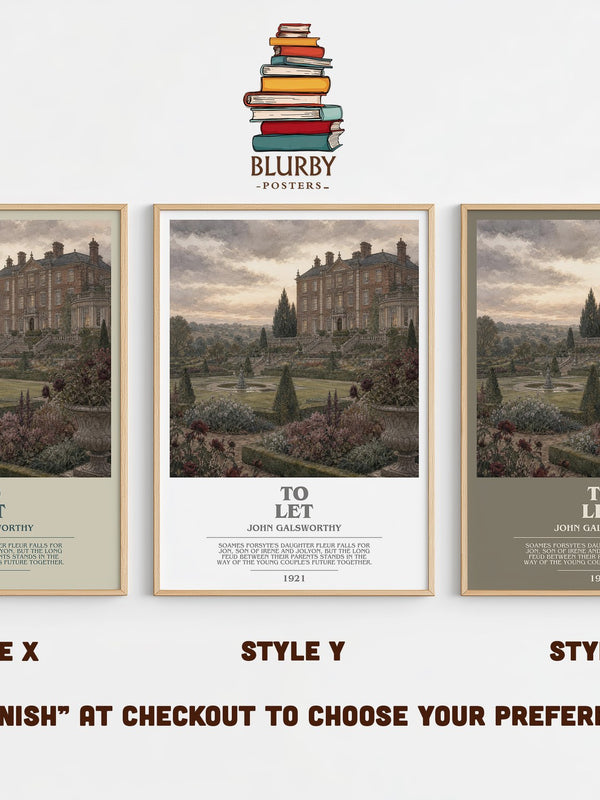 To Let bookish print in frame leaning in hallway – classic literature wall art
