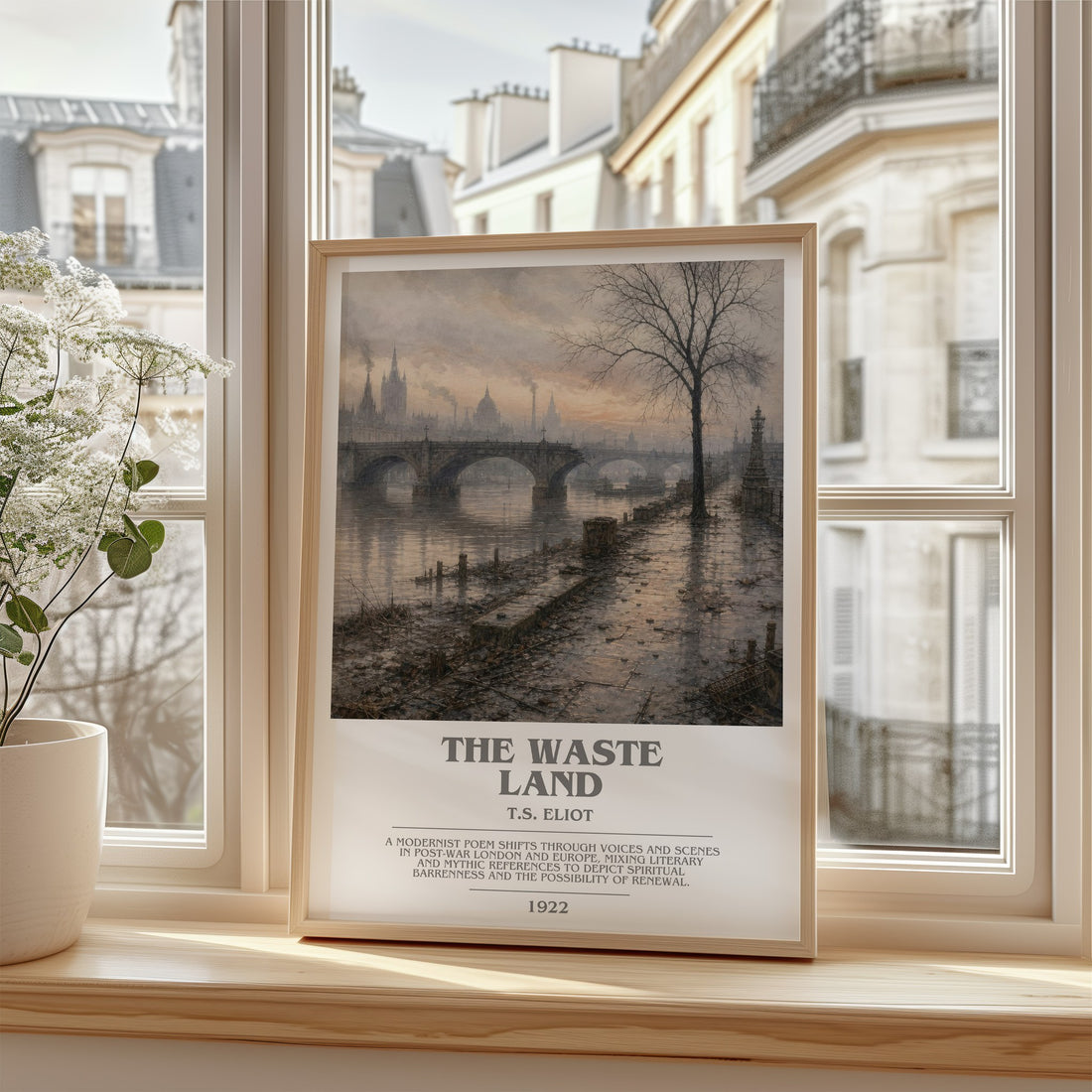 The Waste Land bookish poster colour and style options – T.S. Eliot book art