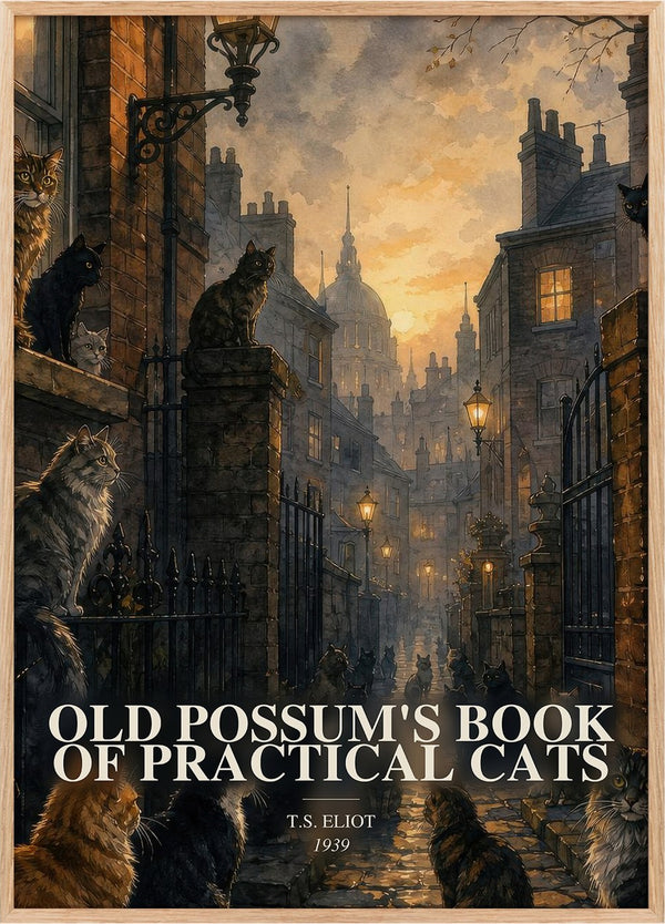 Old Possum's Book of Practical Cats Book Watercolour Illustration by T.S. Eliot