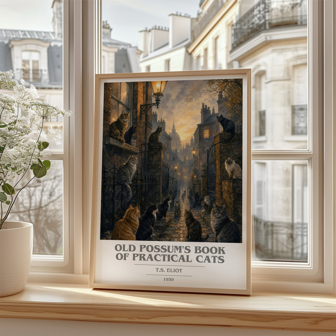 Old Possum's Book of Practical Cats book cover poster colour and style options – T.S. Eliot book art