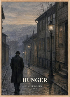 Hunger Book Watercolour Illustration by Knut Hamsun