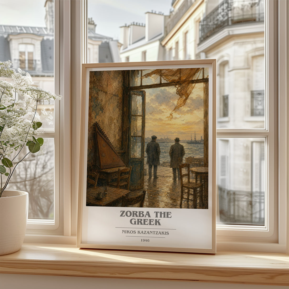 Zorba the Greek book cover poster colour and style options – Nikos Kazantzakis book art