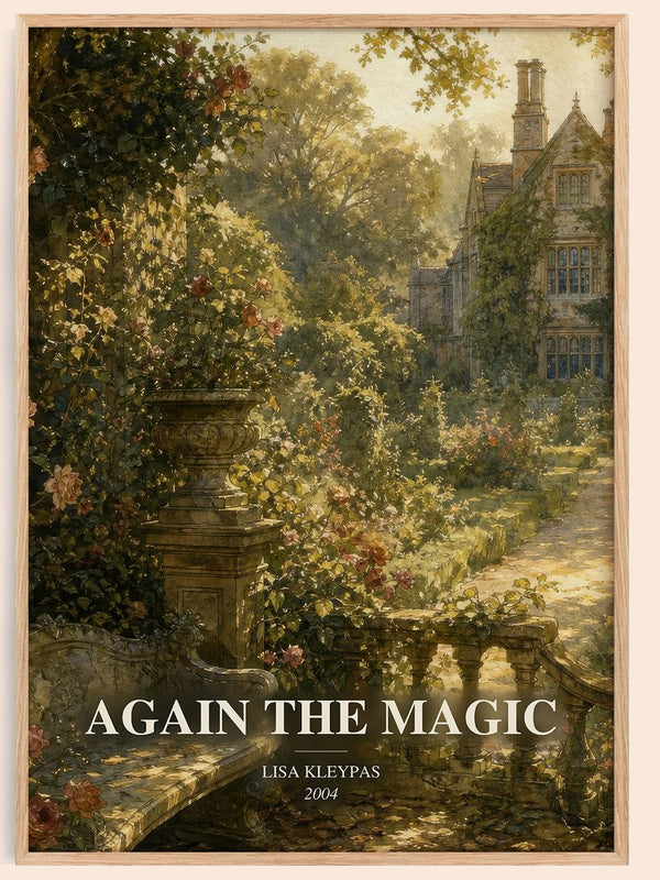 Again the Magic watercolour book poster by Lisa Kleypas – framed literary art print