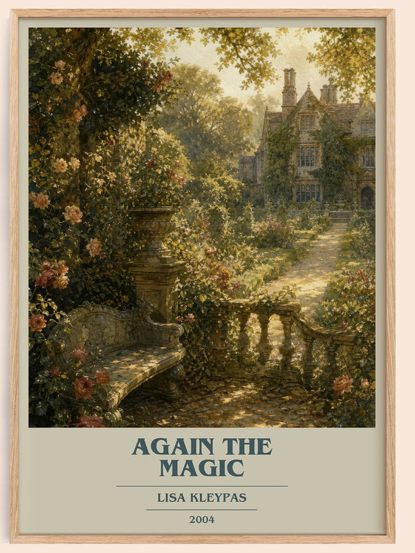 Again the Magic book cover book poster by Lisa Kleypas – framed literary art print