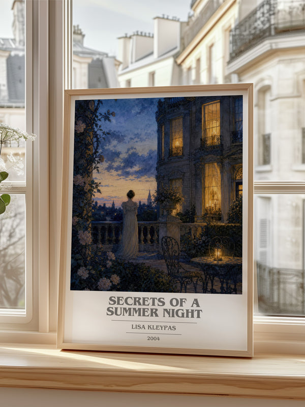 Secrets of a Summer Night book cover poster colour and style options – Lisa Kleypas book art