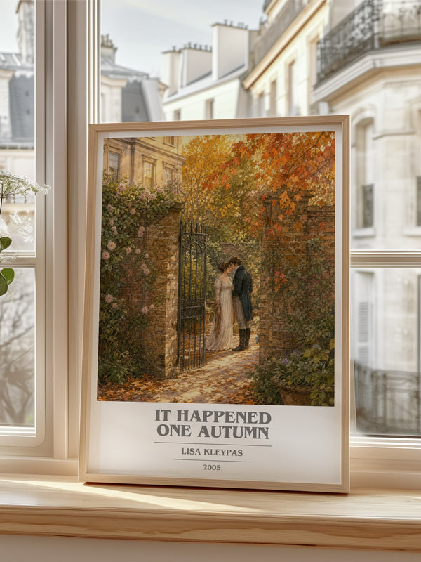 It Happened One Autumn book cover poster colour and style options – Lisa Kleypas book art