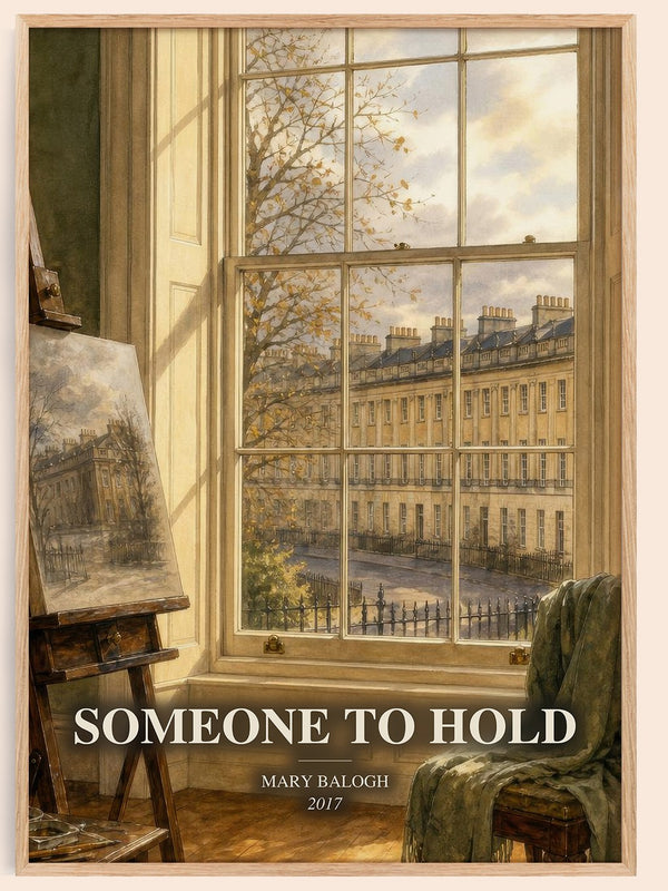 Someone to Hold watercolour book poster by Mary Balogh – framed literary art print