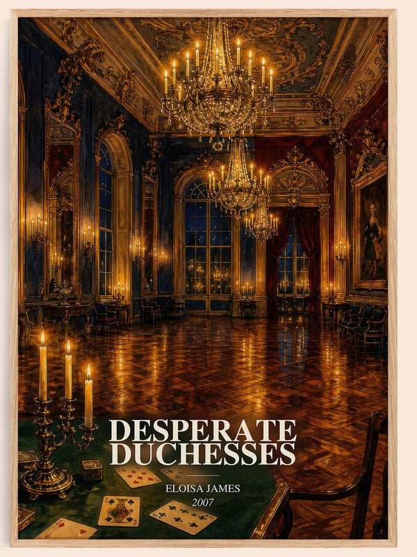 Desperate Duchesses watercolour book poster by Eloisa James – framed literary art print