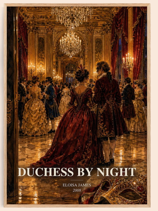 Duchess by Night watercolour book poster by Eloisa James – framed literary art print