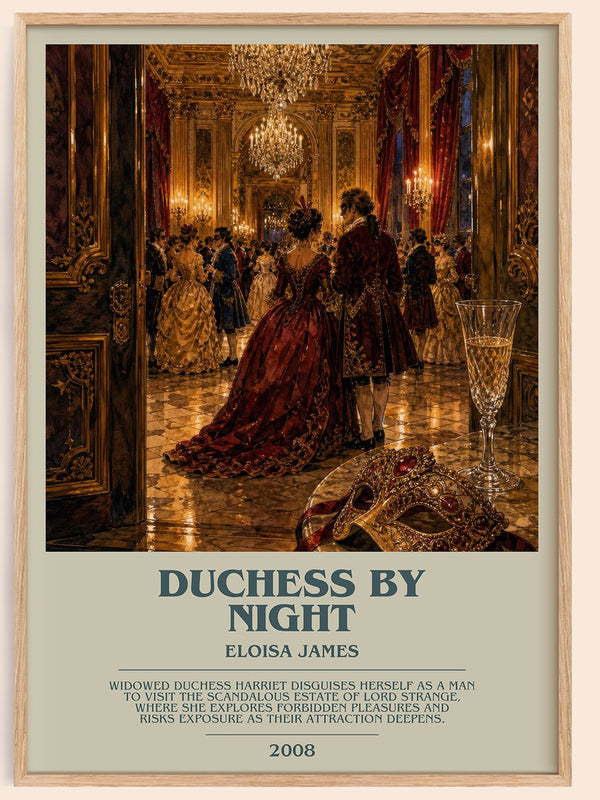 Duchess by Night bookish book poster by Eloisa James – framed literary art print