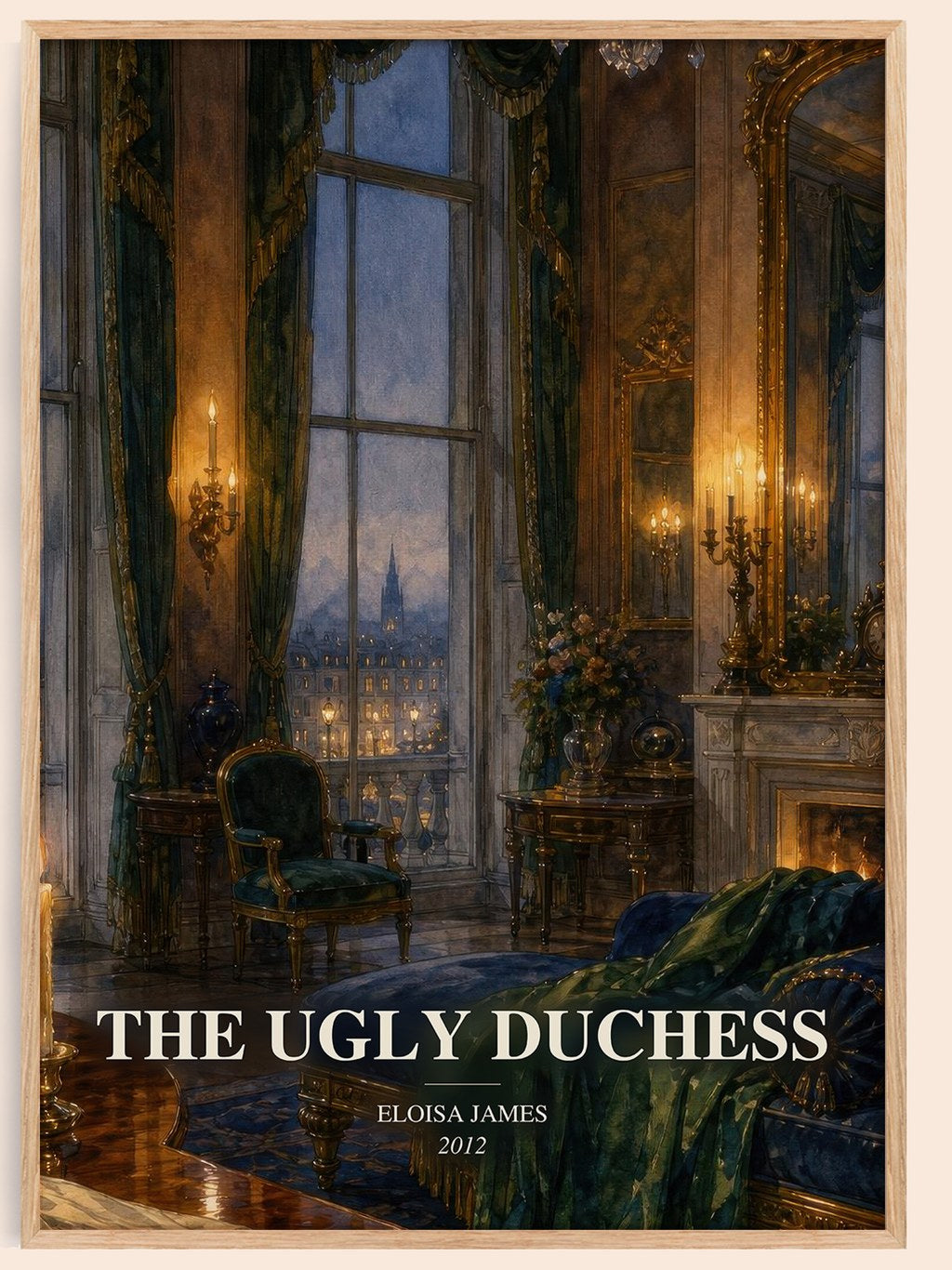 The Ugly Duchess watercolour book poster by Eloisa James – framed literary art print