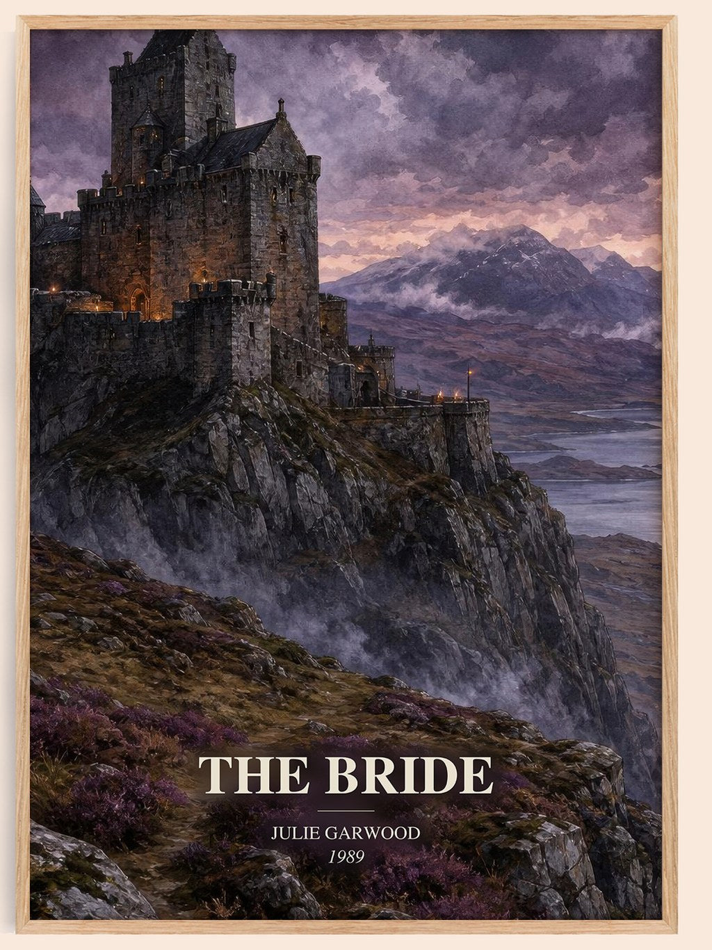 The Bride watercolour book poster by Julie Garwood – framed literary art print