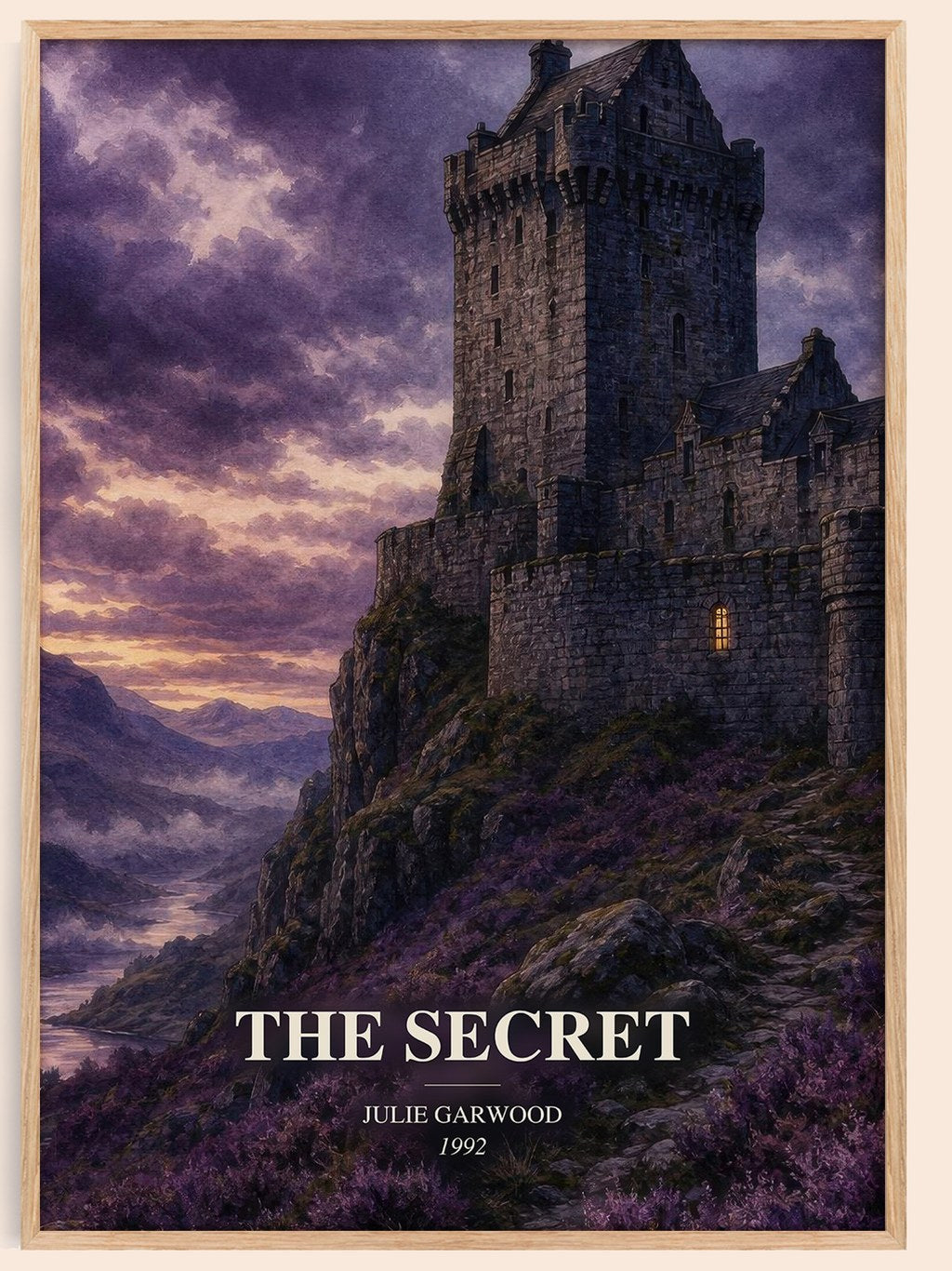 The Secret watercolour book poster by Julie Garwood – framed literary art print
