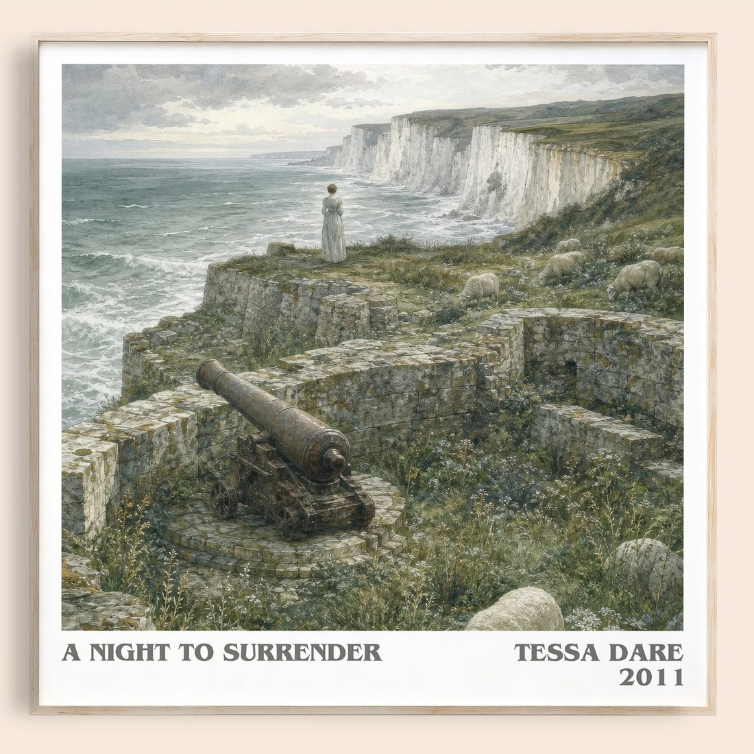 A Night to Surrender literary book poster by Tessa Dare – framed literary art print