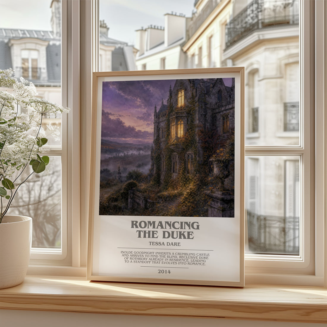 Romancing the Duke bookish poster colour and style options – Tessa Dare book art