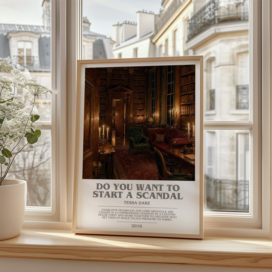 Do You Want to Start a Scandal bookish poster colour and style options – Tessa Dare book art