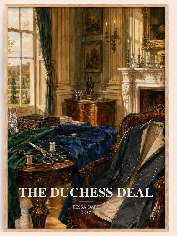 The Duchess Deal watercolour book poster by Tessa Dare – framed literary art print