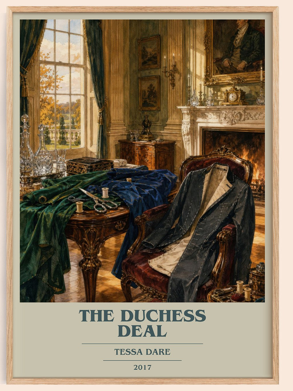 The Duchess Deal book cover book poster by Tessa Dare – framed literary art print