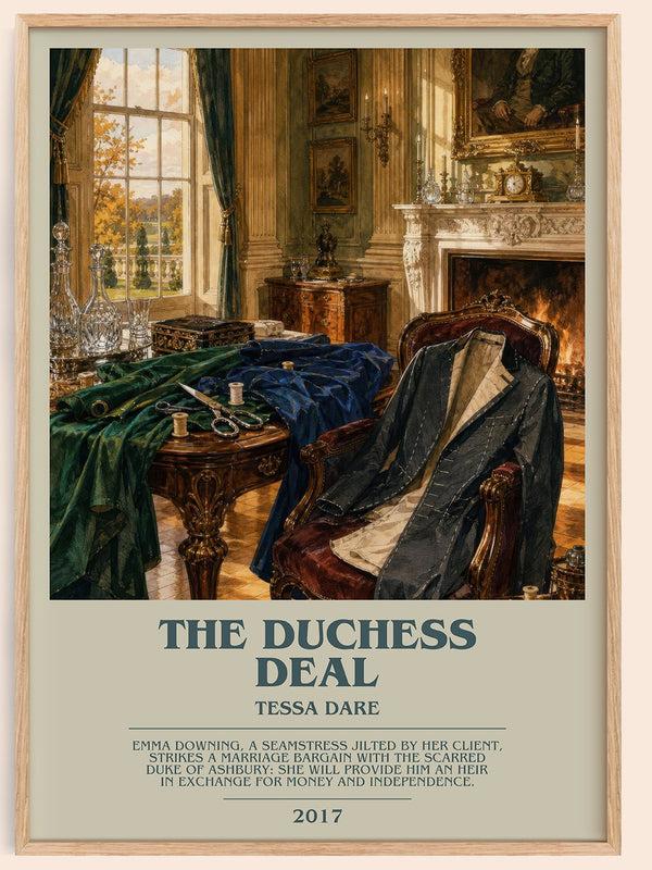 The Duchess Deal bookish book poster by Tessa Dare – framed literary art print