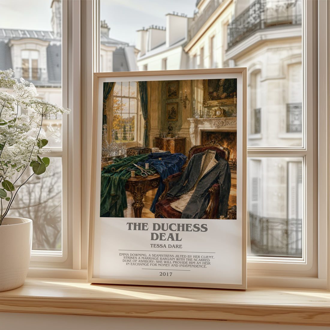 The Duchess Deal bookish poster colour and style options – Tessa Dare book art