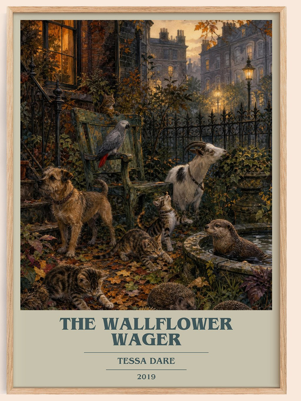 The Wallflower Wager book cover book poster by Tessa Dare – framed literary art print