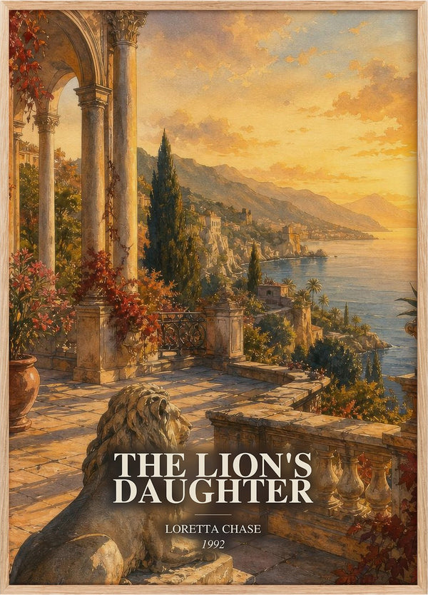 The Lion's Daughter Book Watercolour Illustration by Loretta Chase