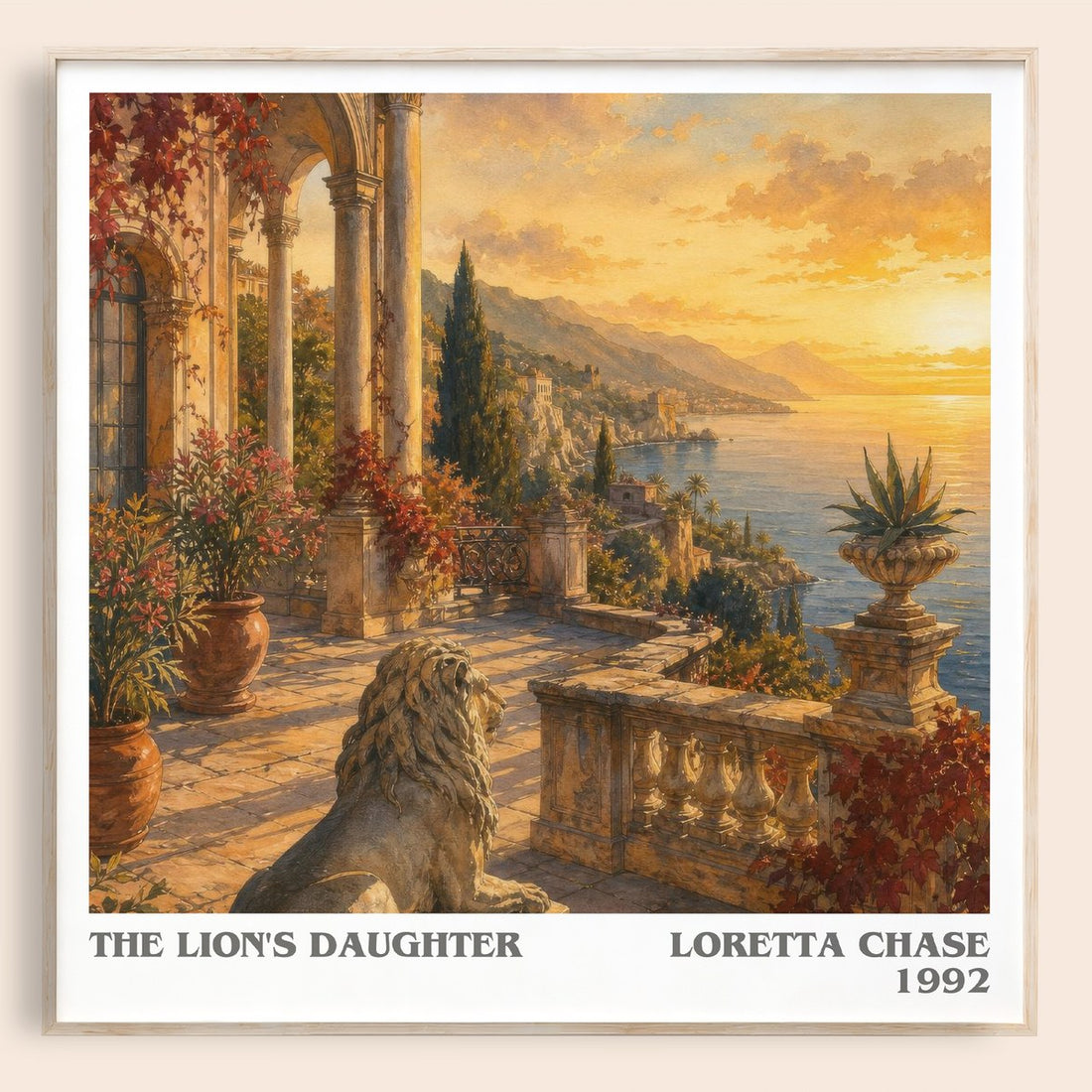 The Lion's Daughter literary book poster by Loretta Chase – framed literary art print