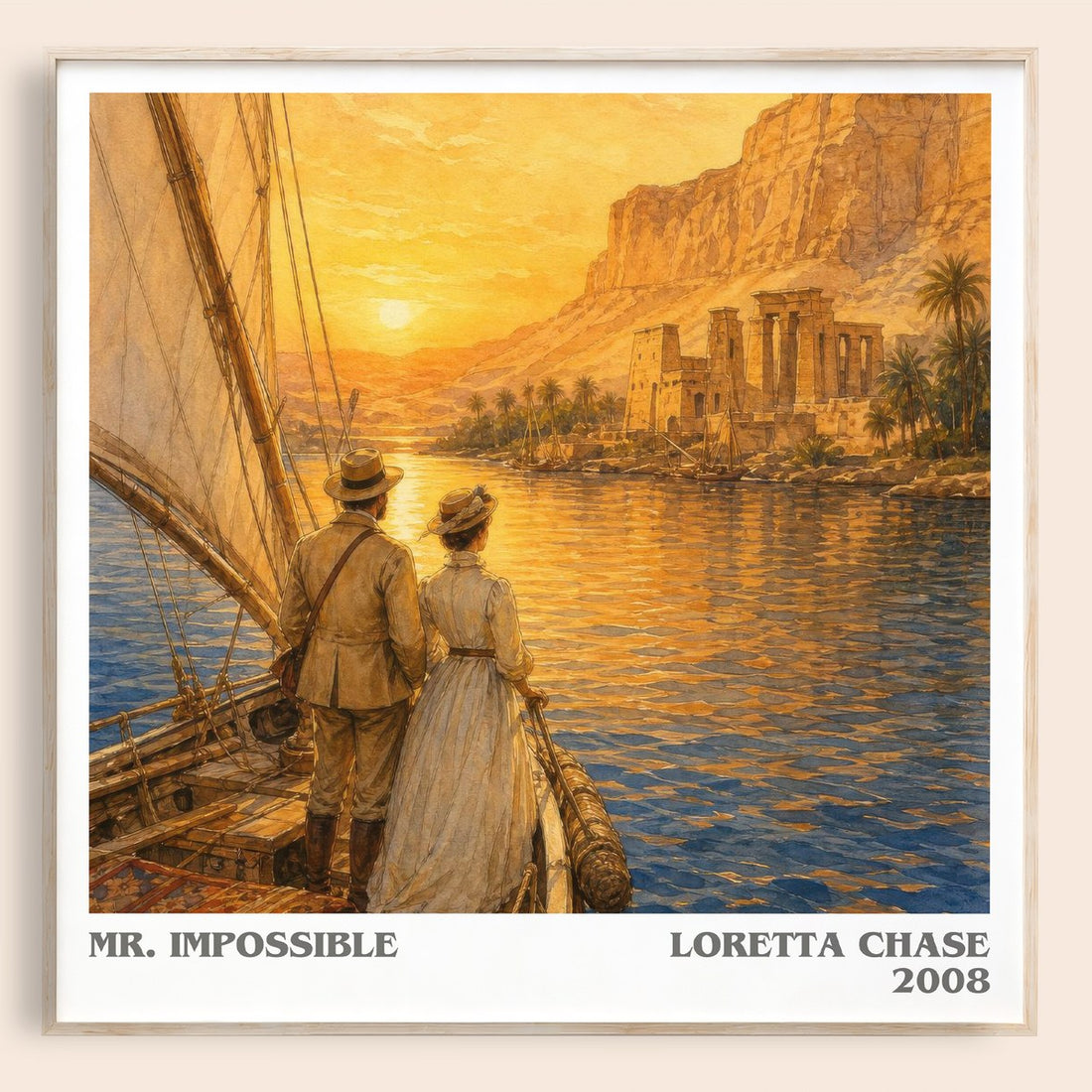 Mr. Impossible literary book poster by Loretta Chase – framed literary art print