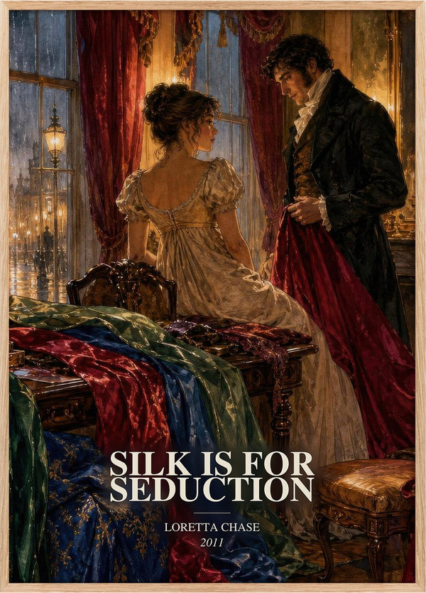 Silk Is for Seduction Book Watercolour Illustration by Loretta Chase