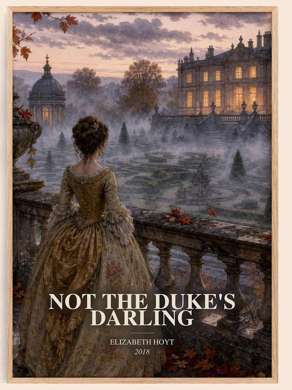 Not the Duke's Darling watercolour book poster by Elizabeth Hoyt – framed literary art print