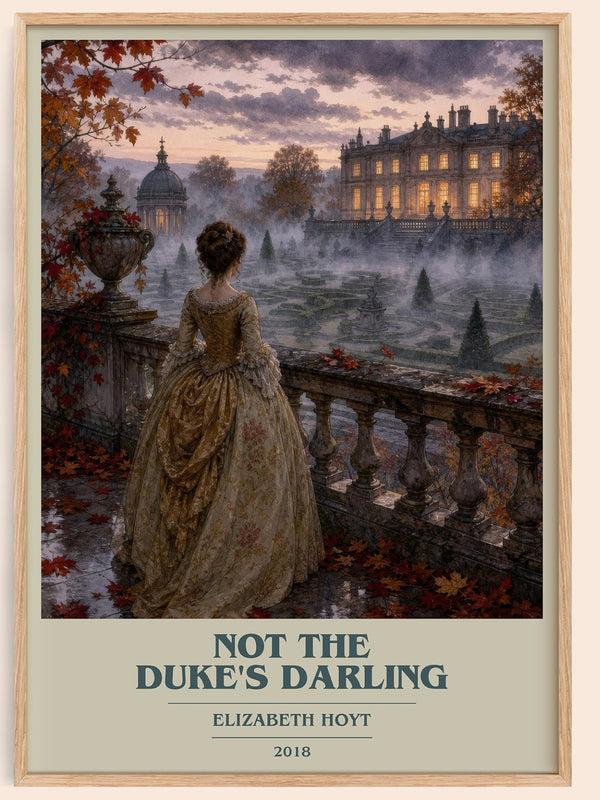 Not the Duke's Darling book cover book poster by Elizabeth Hoyt – framed literary art print