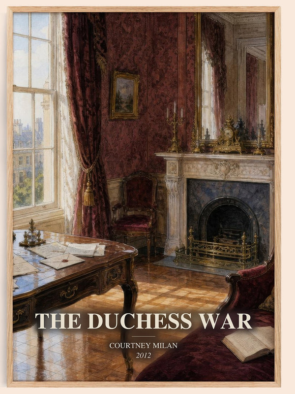 The Duchess War watercolour book poster by Courtney Milan – framed literary art print