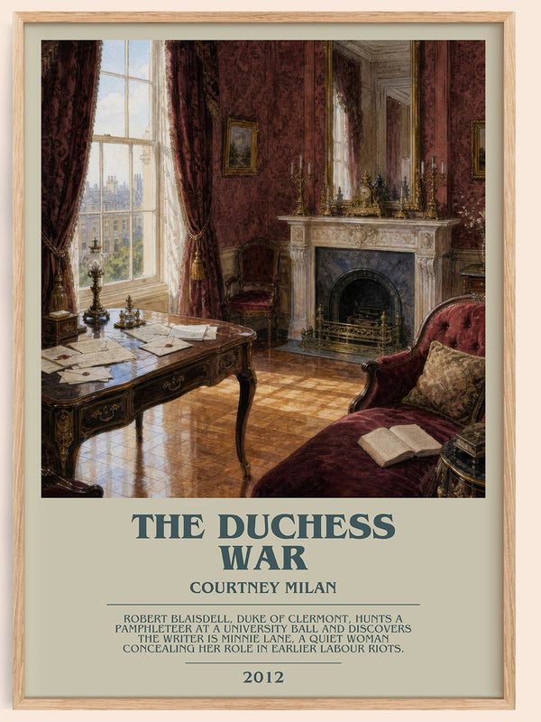 The Duchess War bookish book poster by Courtney Milan – framed literary art print