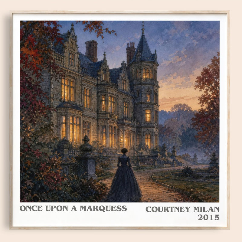 Once Upon a Marquess literary book poster by Courtney Milan – framed literary art print