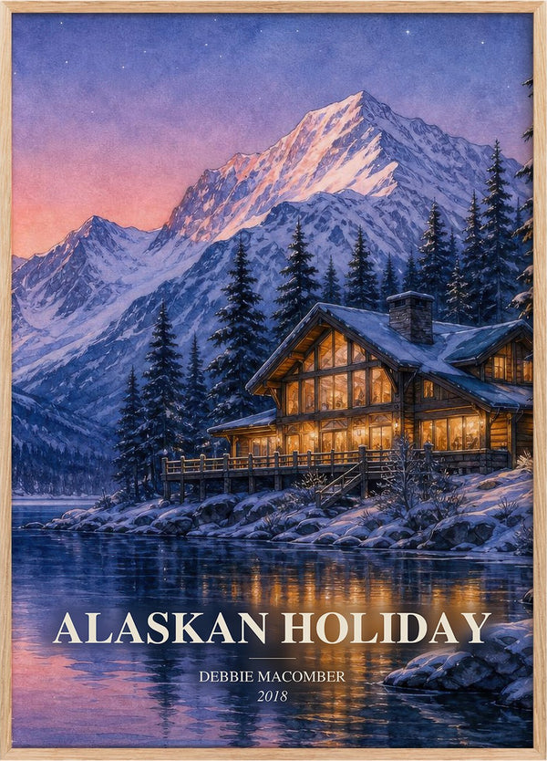 Alaskan Holiday Book Watercolour Illustration by Debbie Macomber
