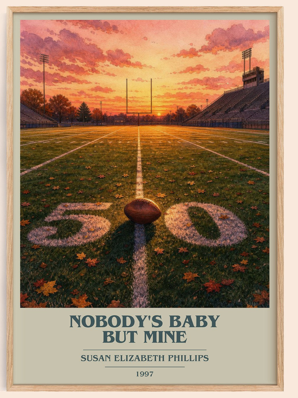 Nobody's Baby But Mine book cover book poster by Susan Elizabeth Phillips – framed literary art print
