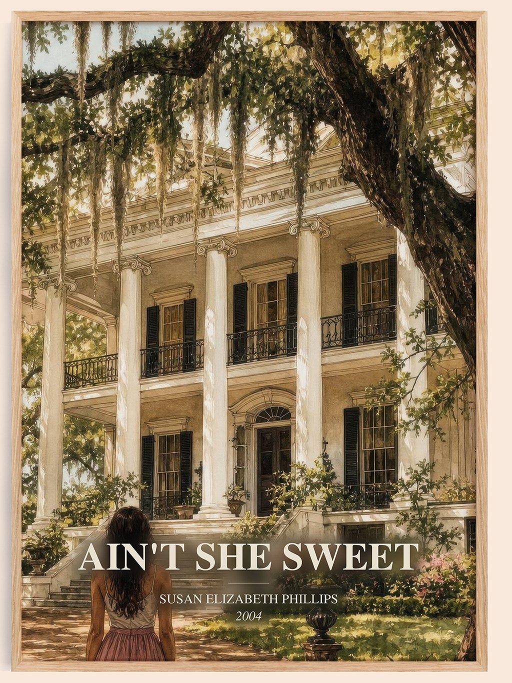 Ain't She Sweet watercolour book poster by Susan Elizabeth Phillips – framed literary art print