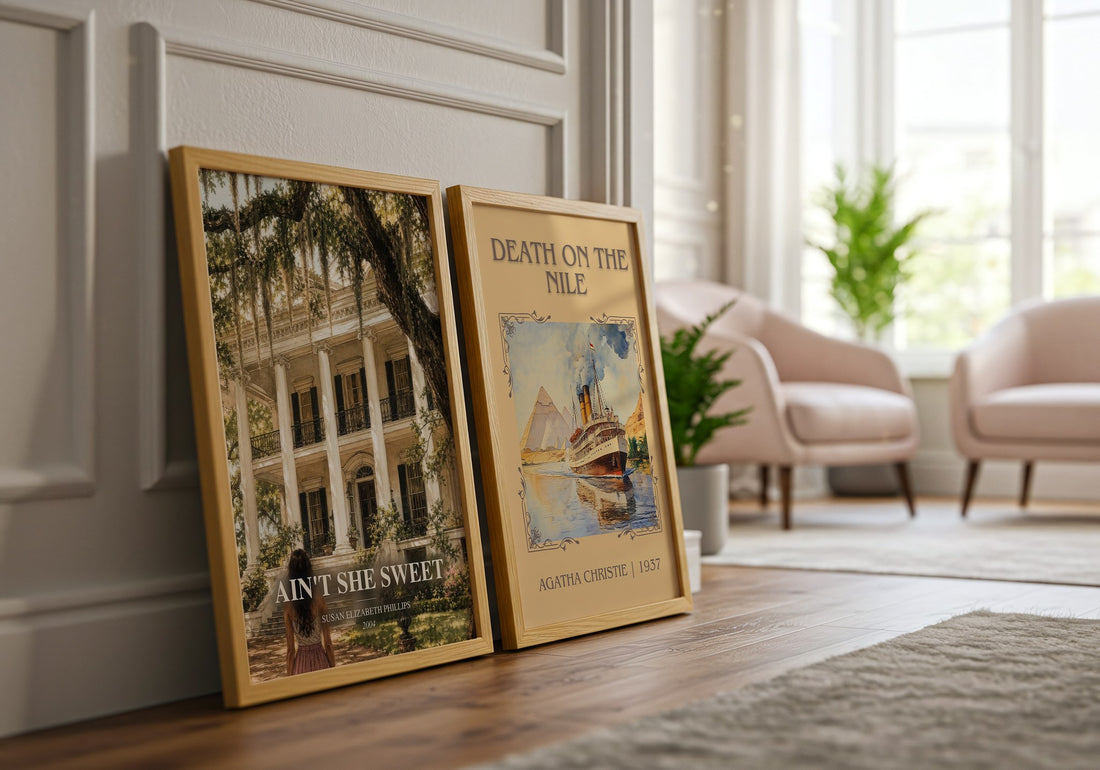 Ain't She Sweet watercolour print framed by window – literary home decor