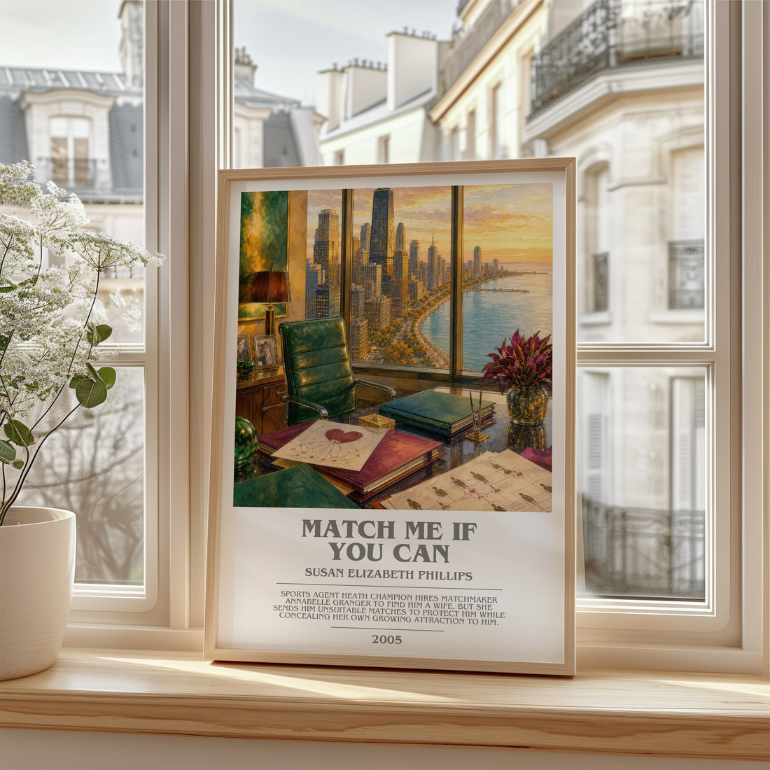 Match Me If You Can bookish poster colour and style options – Susan Elizabeth Phillips book art