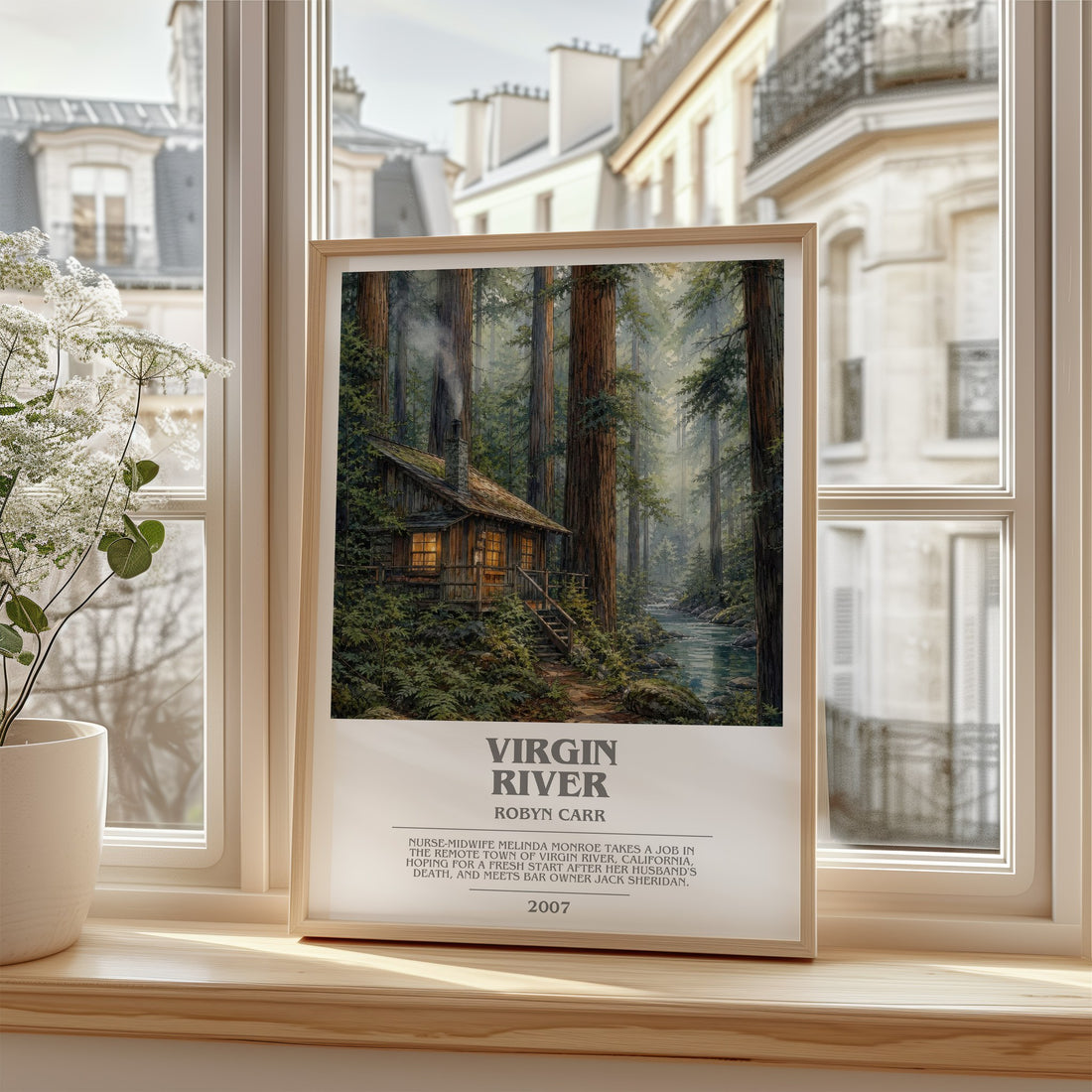 Virgin River bookish poster colour and style options – Robyn Carr book art