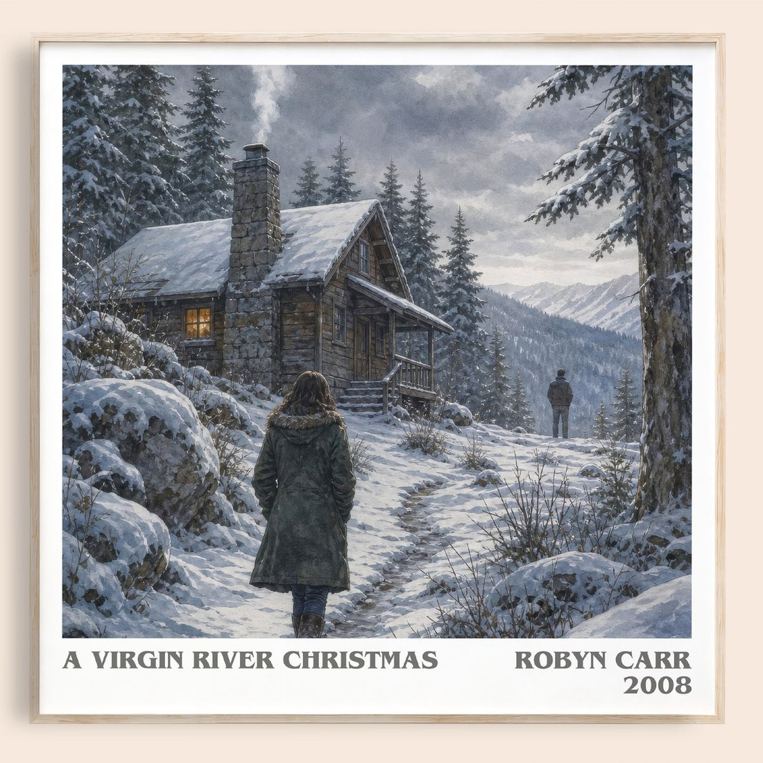 A Virgin River Christmas literary book poster by Robyn Carr – framed literary art print